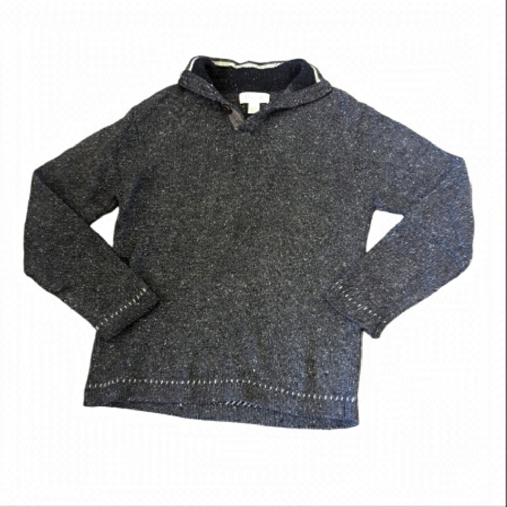 WOMAN'S Cherokee Gray Knit Sweater/Hoodie With Collar- Size Small